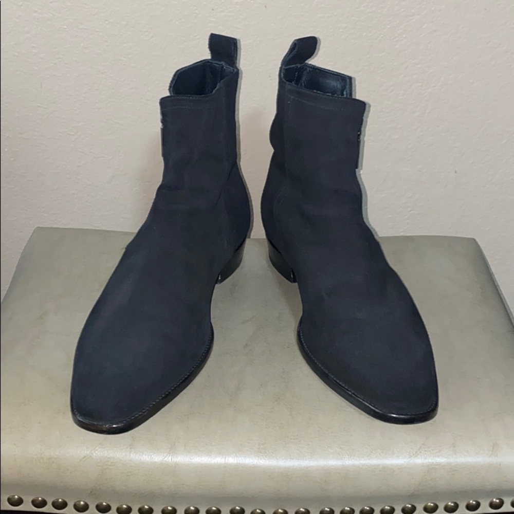Saint Laurent black suede booties sz 39 EU- US 9